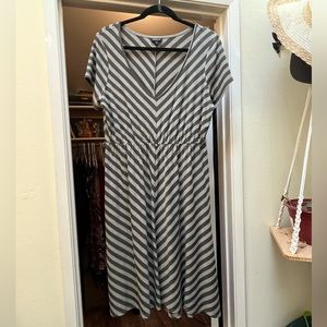 NWOT Torrid Olive Green and Heather Grey skater dress
